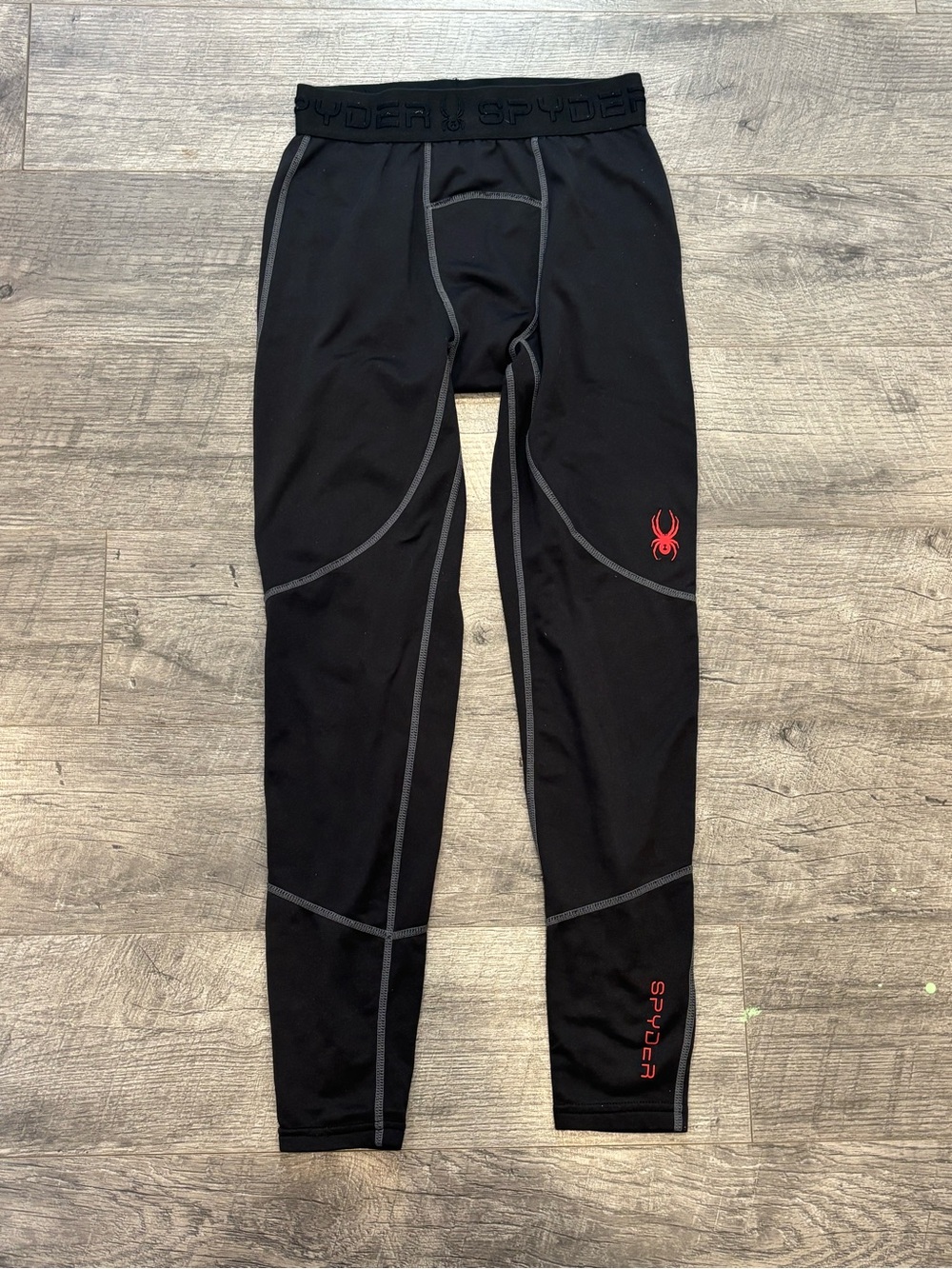 Spyder Active Men's Base Layer Bottom Leggings S Black Stretch Moderate Comp